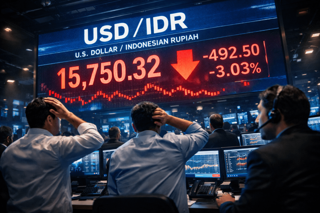 Traders reacting to currency decline